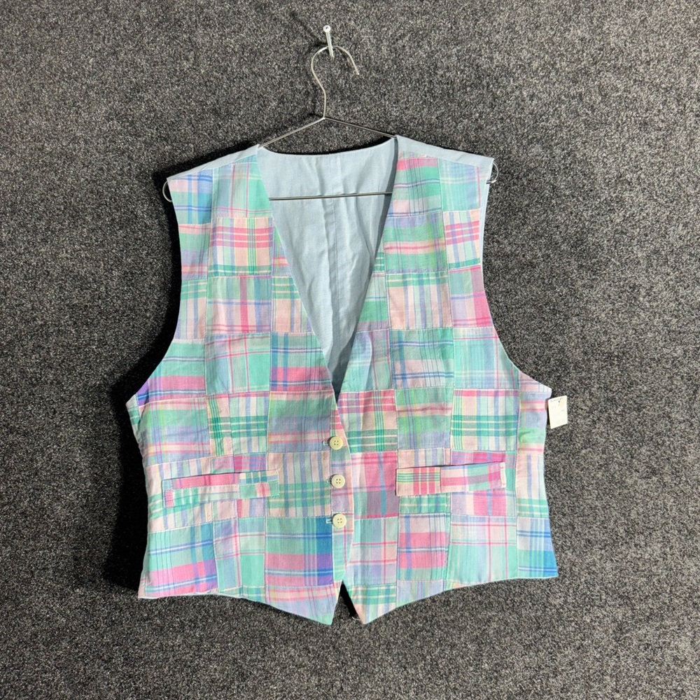 David Taylor Multicolor Plaid Blouse